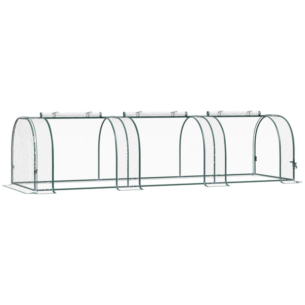 online Serra da Giardino per Piante con 3 Porte in Acciaio e PVC 300x100x80 cm