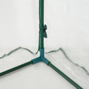 Serra da Giardino per Piante con 3 Porte in Acciaio e PVC 300x100x80 cm 