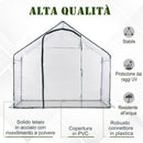 Serra da Giardino in PVC Trasparente 180x105x150 cm 