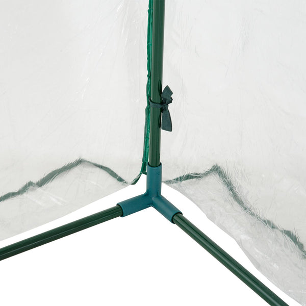 online Serra a Tunnel in PVC con 3 Porte Avvolgibili in Acciaio e PVC Trasparente 350x100x80 cm