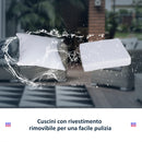 Set Salotto da Giardino in Rattan Sintetico 2 Poltrone a Dondolo e Tavolino Marrone 