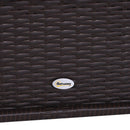 Set Salotto da Giardino in Rattan Sintetico 2 Divani e Tavolino Marrone 