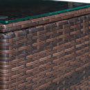 Set Salotto da Giardino in Rattan Sintetico 2 Divani e Tavolino Marrone 