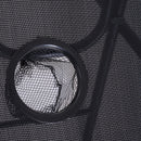 Set 2 Sedie a Sdraio e Tavolino da Giardino Regolabili Pieghevoli Tessuto di Textilene Nero 