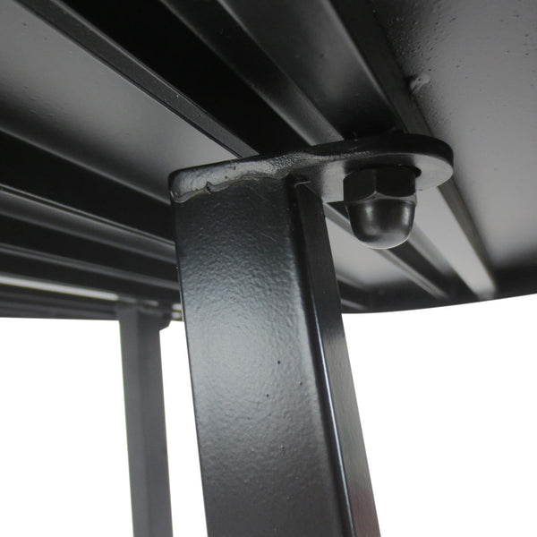 sconto Set Tavolino e 2 Sedie da Giardino in Metallo Nero