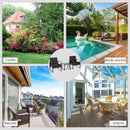 Set Tavolino e 2 Sedie da giardino in Rattan Sintetico con Cuscini Nero 