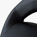 Sgabello Estetista Girevole da Salone Altezza Regolabile in Similpelle Nero 50x54x66-78 cm 