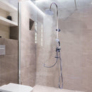 Saliscendi Soffione Doccia in Acciaio Inox con Augelli Autopulenti 103x31.5x15 cm 