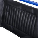 Sedia a Rotelle Bagno con Vaso Rimovibile in Ferro Nero e blu 83x53x85 cm 