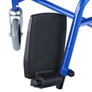 Sedia a Rotelle Bagno con Vaso Rimovibile in Ferro Nero e blu 83x53x85 cm 