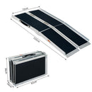 Rampa per Sedia a Rotelle in Alluminio Ripiegabile a Valigia 61x36x16 cm 