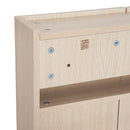 Specchiera da Bagno 2 ante e 3 Ripiani in Legno Rovere 63x60x13.5 cm 