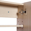 Specchiera da Bagno 3 Ante in Legno Rovere 90x60x13.5 cm 