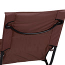 Spiaggina Sedia a Sdraio Prendisole Regolabile in Oxford e Ferro Marrone 