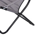 Spiaggina Sedia a Sdraio Prendisole Regolabile in Oxford e Ferro Grigio 