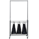 Stender Appendiabiti con Carrello Lavanderia Nero 84x41x172 cm 