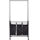 Stender Appendiabiti con Carrello Lavanderia Nero 84x41x172 cm 