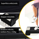 Step Professionale da Aerobica Fitness 76x29x12.5 cm/17.5 cm/22.5 cm 