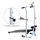 Tapis Roulant Magnetico con Monitor LCD e Barra Sit-up Pieghevole in Acciaio 