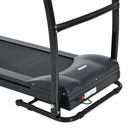 Tapis Roulant Elettrico Pieghevole Schermo LCD Velocità: 1-12Km/h con Tubi d'Acciaio Nero 146x69x125 cm 