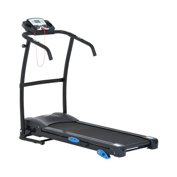 online Tapis Roulant Elettrico Pieghevole Schermo LCD Velocità: 1-12Km/h con Tubi d'Acciaio Nero 146x69x125 cm