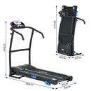 Tapis Roulant Elettrico Pieghevole Schermo LCD Velocità: 1-12Km/h con Tubi d'Acciaio Nero 146x69x125 cm 