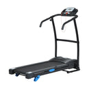 Tapis Roulant Elettrico Pieghevole Schermo LCD Velocità: 1-12Km/h con Tubi d'Acciaio Nero 146x69x125 cm 