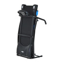 Tapis Roulant Elettrico Pieghevole Schermo LCD Velocità: 1-12Km/h con Tubi d'Acciaio Nero 146x69x125 cm 