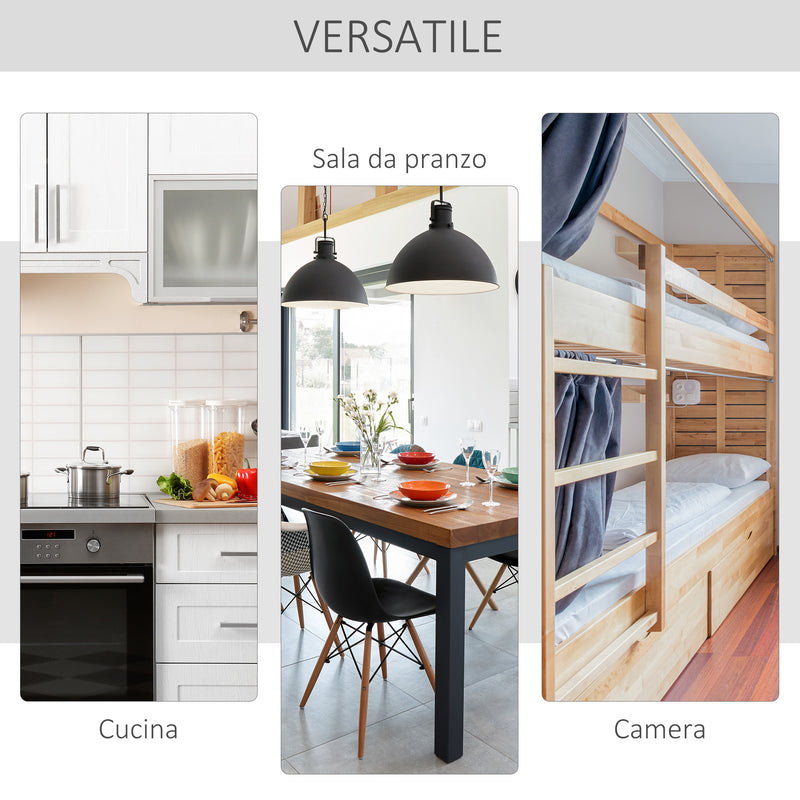 Tavolo Pieghevole Salvaspazio con Ruote Bianco e Legno 120x80x73 cm 