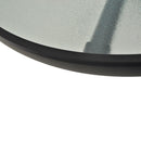 Tavolino da Giardino in Acciaio con Piano in Vetro Temperato Ø80x72 cm 