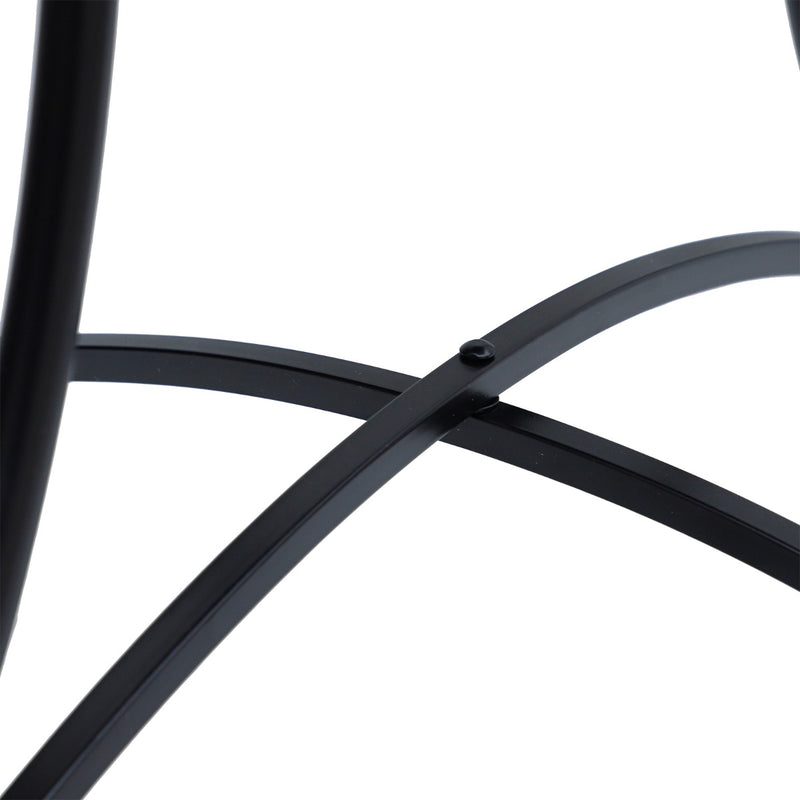 Tavolino da Giardino in Ceramica a Mosaico Arancione e Bianco Ø60x71 cm 