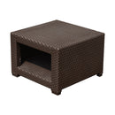 Tavolino da Giardino in Rattan Sintetico Marrone 56x56x44.5 cm 