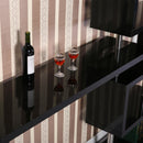 Tavolo Bancone con Scaffalatura Design Nero 