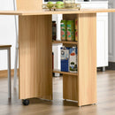 Tavolo Pieghevole Salvaspazio Legno Naturale 140x80x74 cm 