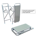 Tavolino da Campeggio Picnic Pieghevole in Alluminio 154.5x40.5x82 cm 