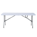 Tavolo da Campeggio Picnic Pieghevole Portatile Richiudibile in Valigia in PE 180x74x74 cm 