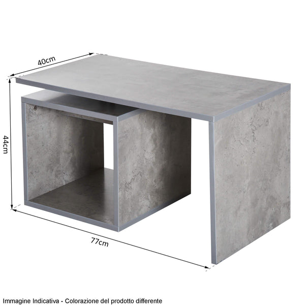 Tavolino da Salotto in Legno MDF Grigio 77x40x44 cm online