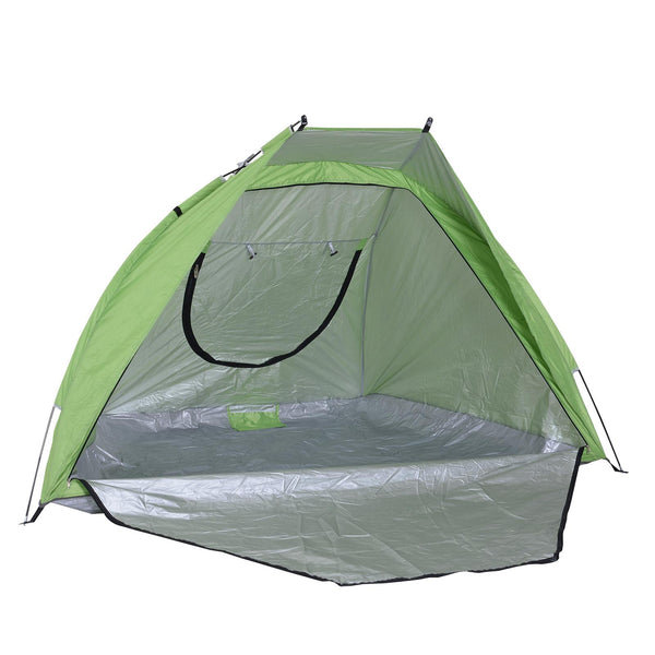 prezzo Tenda da Spiaggia con Corde e Paletti e Finestra in Poliestere Verde