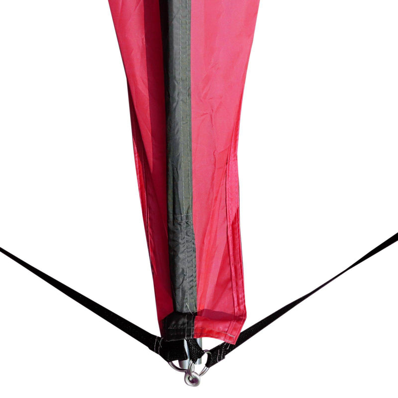 Tenda da Spiaggia Campeggio Protezione Raggi UV Nera e Rossa 3.3x3.3x2.55 cm 