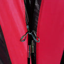 Tenda da Spiaggia Campeggio Protezione Raggi UV Nera e Rossa 3.3x3.3x2.55 cm 