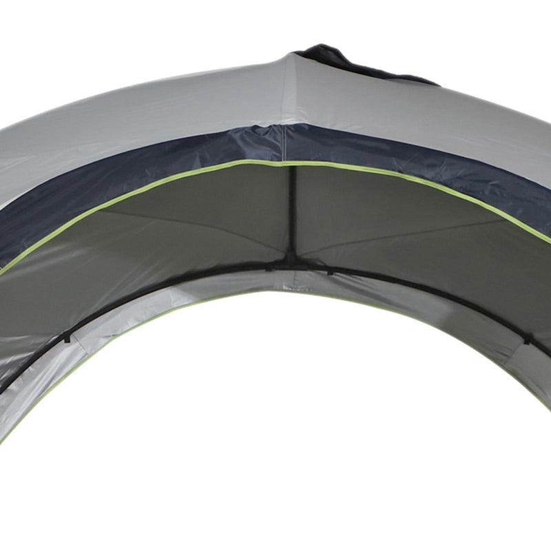 Tenda da Campeggio 3x3m Gazebo da Giardino con Corde e Picchetti in Poliestere Bianco e Blue 