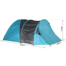 Tenda Igloo da Campeggio 6 Persone 500x300x200 cm Blu e Grigio 