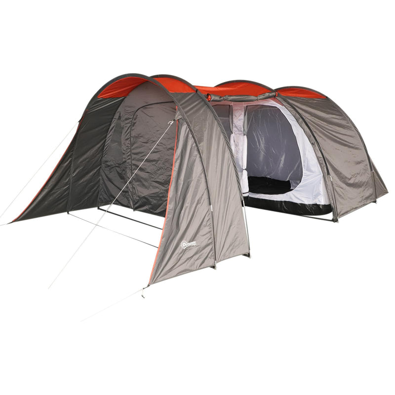 Tenda da campeggio per 4-6 persone blu e grigio 500x320x195 cm 