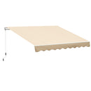 Tenda da Sole Avvolgibile a Parete 3x2.5m in Alluminio Beige 