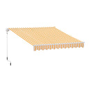 Tenda da Sole Avvolgibile a Parete 3x2.5m Arancione e Bianco 