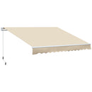 Tenda da Sole Avvolgibile 3.65x2.5m in Poliestere e Alluminio Beige 