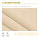 Tenda da Sole Avvolgibile a Parete 4x2.5m in Poliestere Beige 