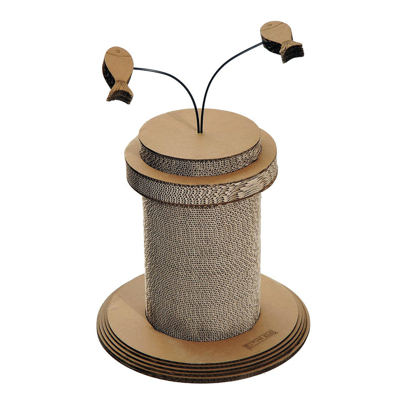 Struttura Tiragraffi in Cartone Ondulato Erba Gatta Ø39x38.5 cm 