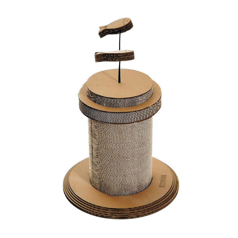 Struttura Tiragraffi in Cartone Ondulato Erba Gatta Ø39x38.5 cm 