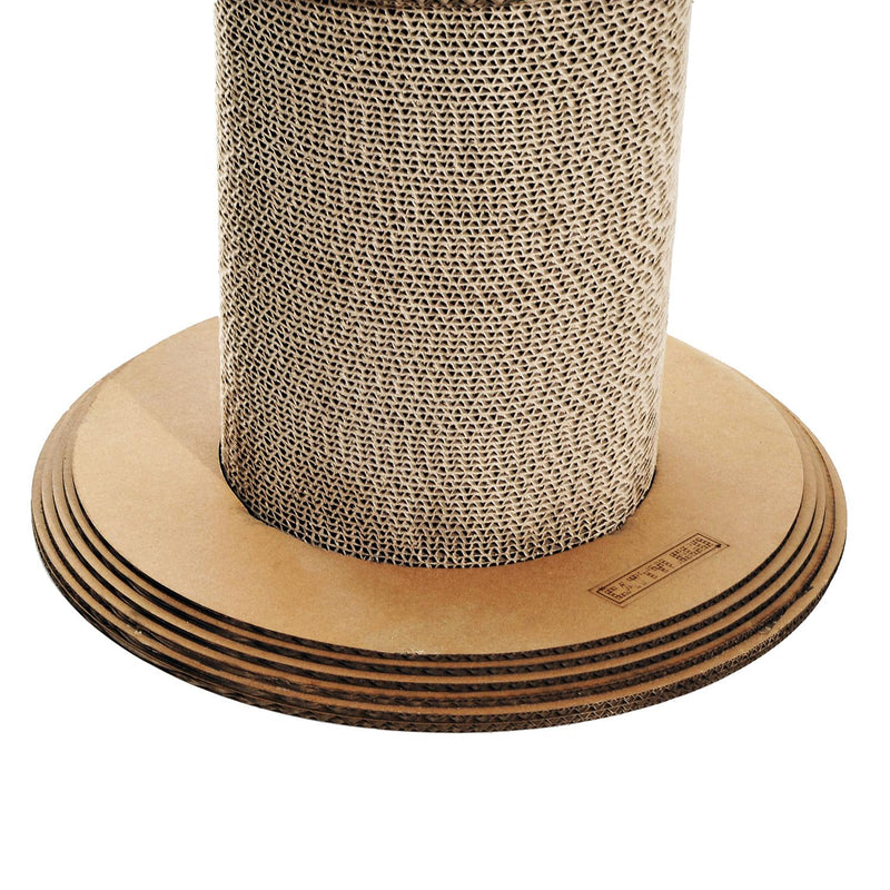 Struttura Tiragraffi in Cartone Ondulato Erba Gatta Ø39x38.5 cm 